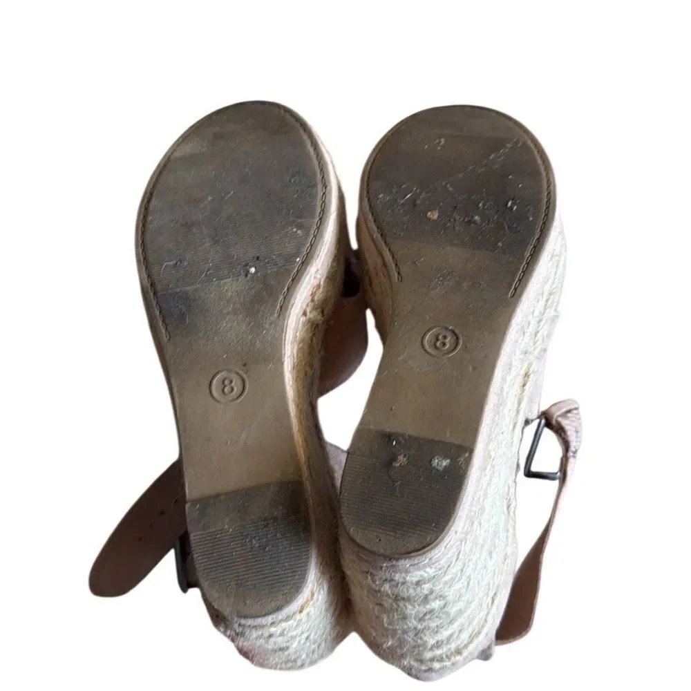 Target Blush Pink Espadrille Wedge Sandals 8